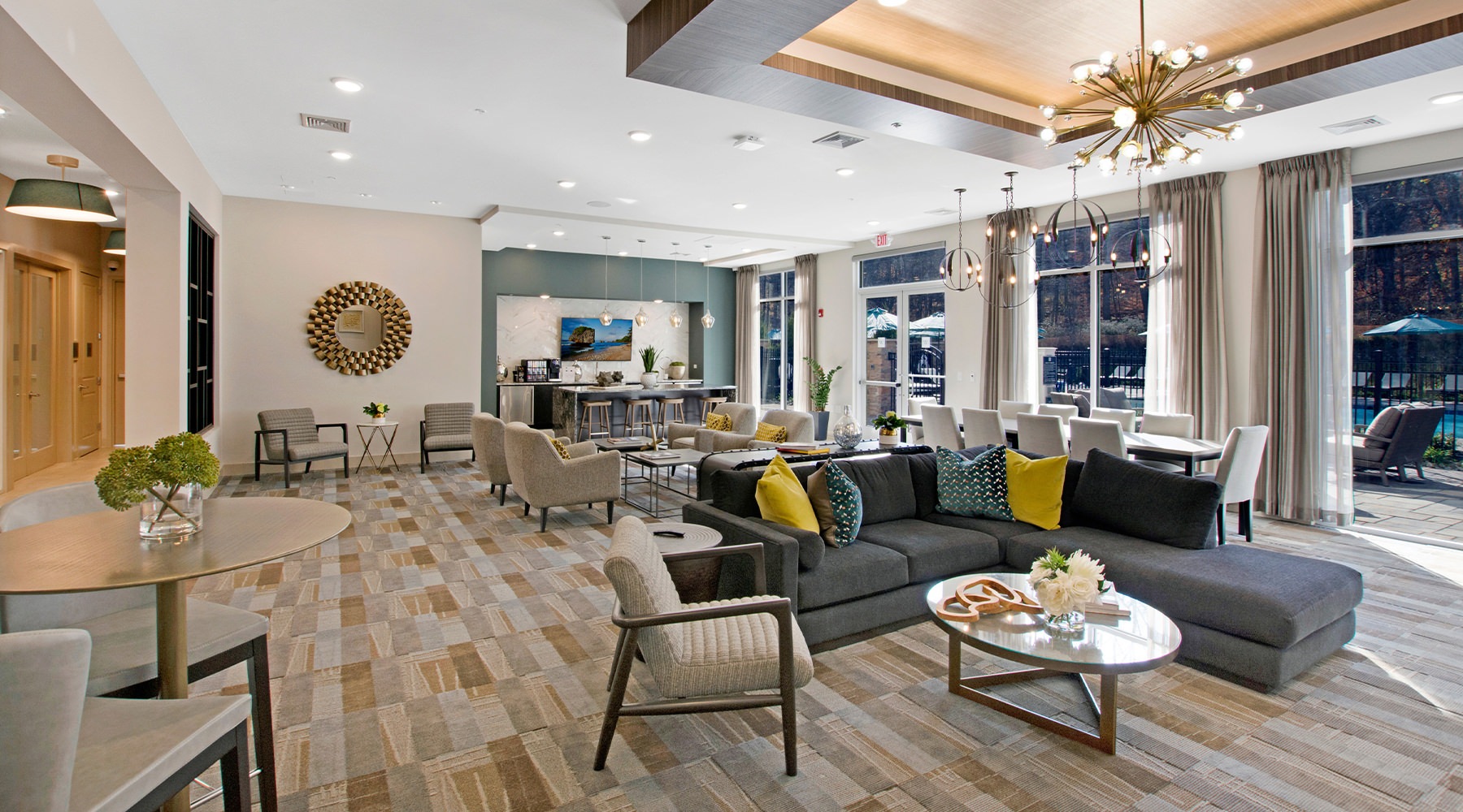 Woodgrove at Sterlington Woodgrove at Sterlington clubhouse with a kitchen and lounge seating